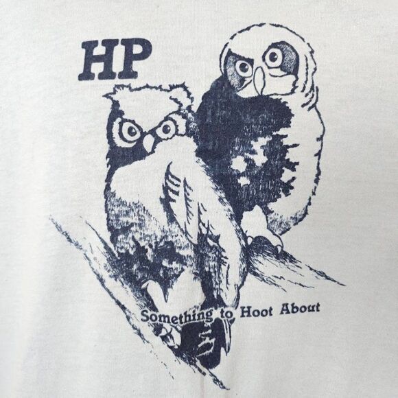 Hewlett Packard HP Owl T Shirt Vintage 70s 80s Something To Hoot About - Picture 2 of 7